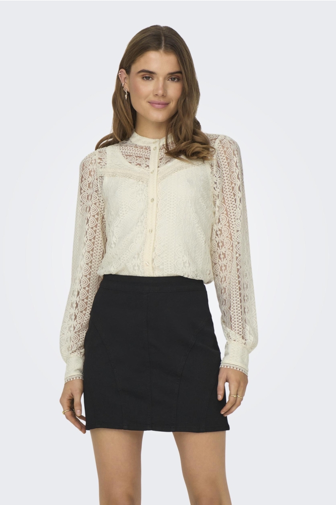 ONLREBA LACE L/S SHIRT WVN NOOS 15282071 Egret